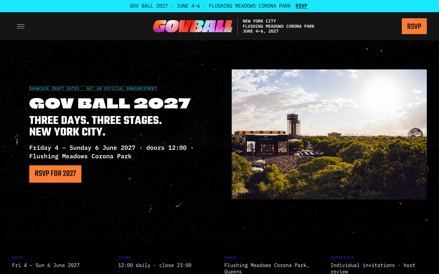 Governors Ball concept preview