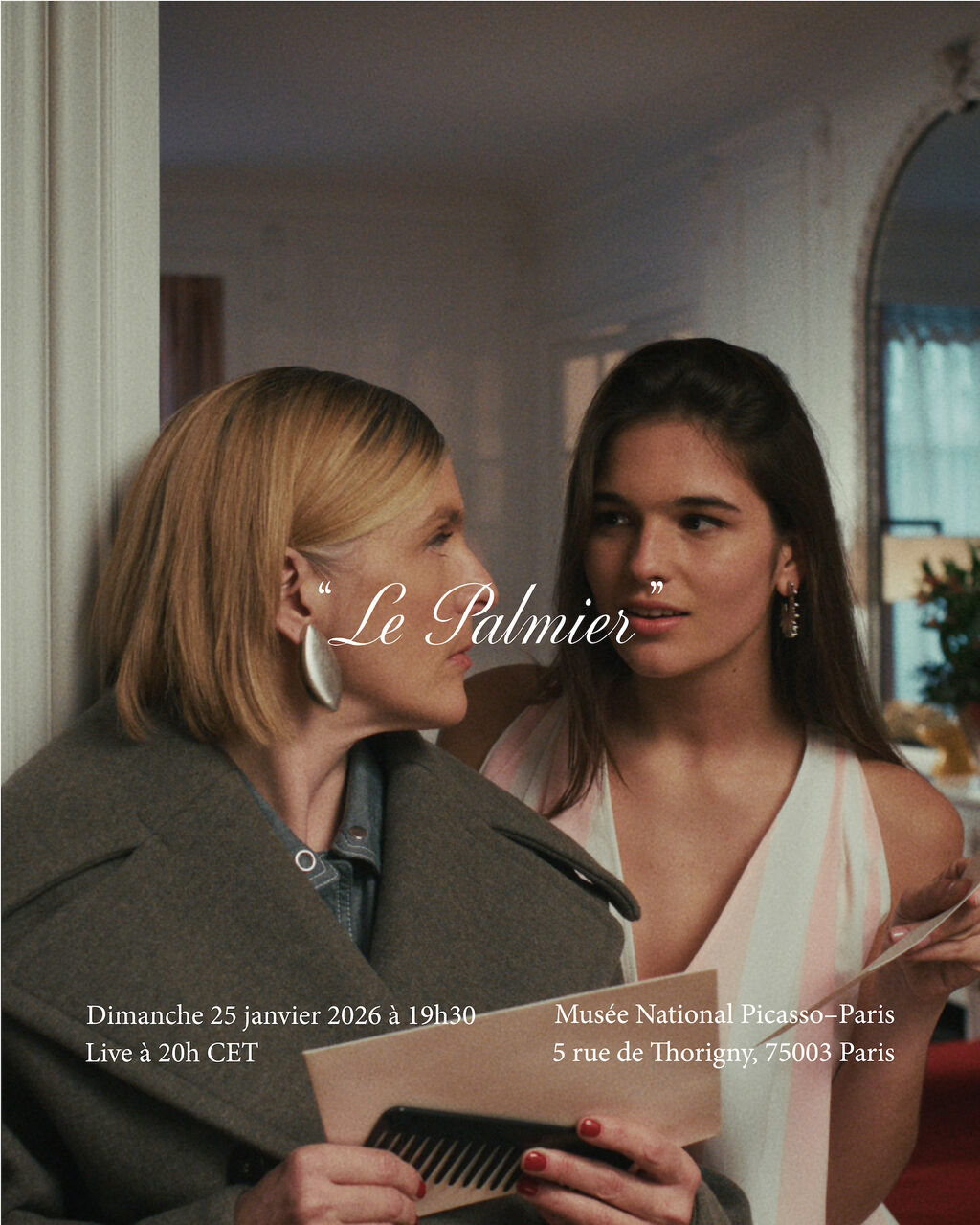 Archive invitation artwork for Le Palmier, January 2026